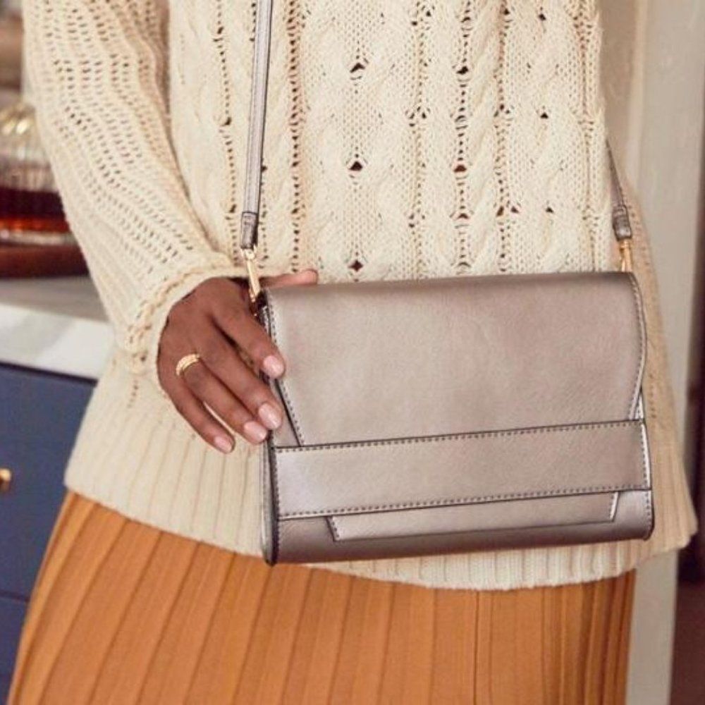 Summer & Rose Celine Crossbody Steel Handbag Purse